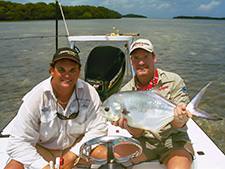Permit on the flats with Wade Boggs. Flats fishing the Marquesas Keys