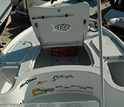 Yellowfin Bay Boat front hatch